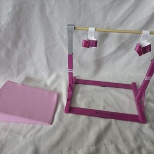 American Girl Gymnastics Set with Pink Foam Block